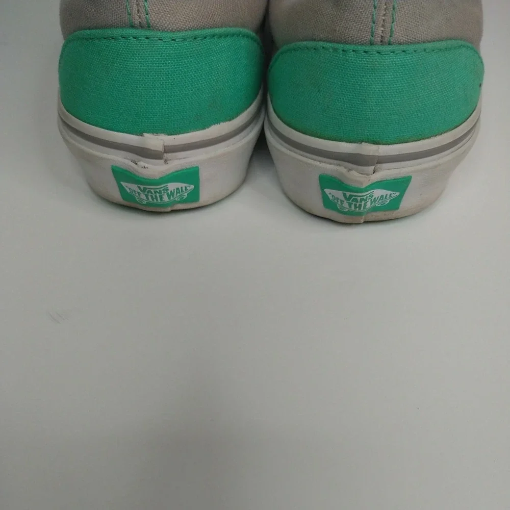 VANS ERA HEEL POP SKATE SHOE SLEET‎ GREY/MINT LEAF YOUTH M5.5, W7